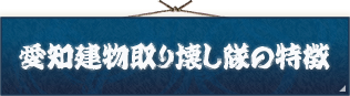 愛知建物取り壊し隊の特徴