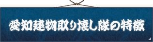 愛知建物取り壊し隊の特徴