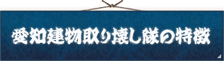 愛知建物取り壊し隊の特徴